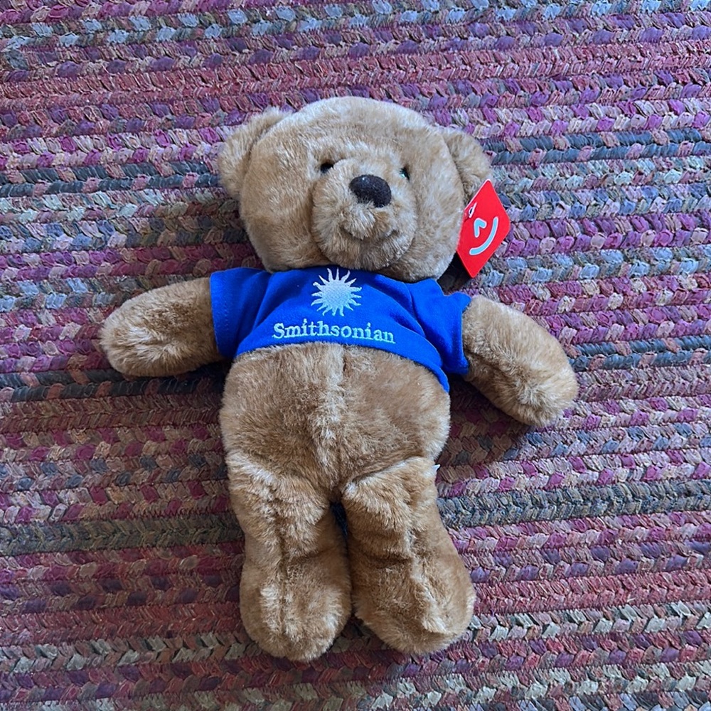 NWT SMITHSONIAN TEDDY BEAR BEANIE PLUSH
